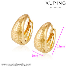 91938- Xuping Jewelry Fashion Gold Plated Hoop Earrings For Women With Promotion Price
